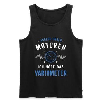 Ich höre das Variometer Segelflug - Männer Premium Bio Tank Top - Schwarz - Vorne - Michal (187cm)