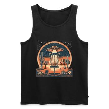 Disc Golf Outfit Lustiges Discgolf T - Männer Premium Bio Tank Top - Schwarz - Vorne - Michal (187cm)
