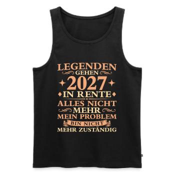 Rente Abschied Nicht mehr zuständig Rentner 2027 - Männer Premium Bio Tank Top - Schwarz - Vorne - Michal (187cm)