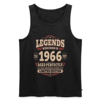 60. Geburtstag Geschenk Mann 1960 Vintage Retro - Männer Premium Bio Tank Top - Schwarz - Vorne - Michal (187cm)