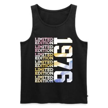 LIMITED EDITION 1976 - 50 JAHRE - 50. GEBURTSTAG - Männer Premium Bio Tank Top - Schwarz - Vorne - Michal (187cm)