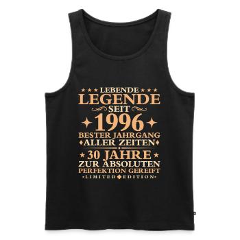 1996 Baujahr Geburtstag Vintage 30 Jahre - Männer Premium Bio Tank Top - Schwarz - Vorne - Michal (187cm)