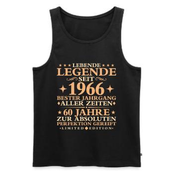 1966 Baujahr Geburtstag Vintage 60 Jahre - Männer Premium Bio Tank Top - Schwarz - Vorne - Michal (187cm)