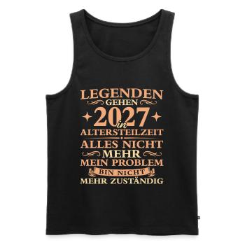 Altersteilzeit Nicht mehr zuständig Frührente 2027 - Männer Premium Bio Tank Top - Schwarz - Vorne - Michal (187cm)