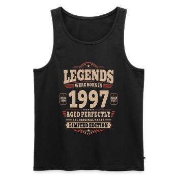 29. Geburtstag Geschenk Mann 1997 Vintage Retro - Männer Premium Bio Tank Top - Schwarz - Vorne - Michal (187cm)