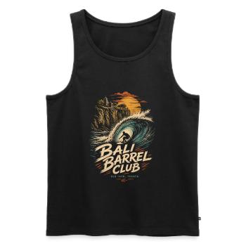 Bali Barrel Club Surf - Männer Premium Bio Tank Top - Schwarz - Vorne - Michal (187cm)
