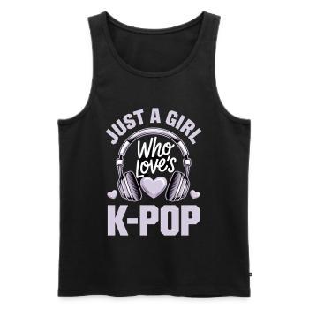K-Pop - Männer Premium Bio Tank Top - Schwarz - Vorne - Michal (187cm)