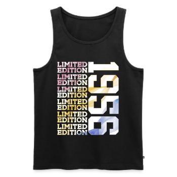 LIMITED EDITION 1956 - 70 YEARS - 70TH BIRTHDAY - Men's Premium Organic Tank Top - black - Front - Michal (187cm)
