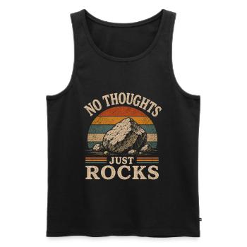 Geologie Fan Steine Gesteine Sammeln - Männer Premium Bio Tank Top - Schwarz - Vorne - Michal (187cm)