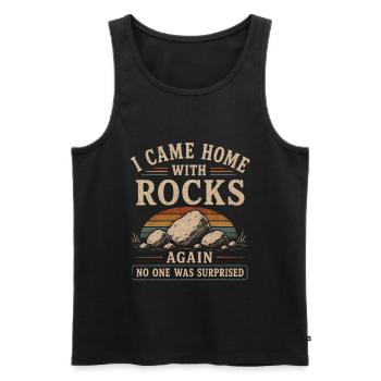 Geologe Steinsammler Gesteine Felsen - Männer Premium Bio Tank Top - Schwarz - Vorne - Michal (187cm)