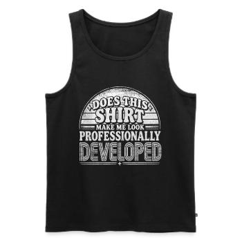 Developer Humor - Men's Premium Organic Tank Top - black - Front - Michal (187cm)