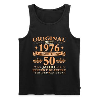 Geburtstag 50 Jahre Baujahr 1976 - Männer Premium Bio Tank Top - Schwarz - Vorne - Michal (187cm)