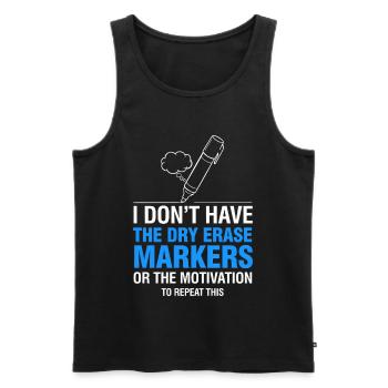 Ich habe kein Whiteboard-Marker-Meme - Männer Premium Bio Tank Top - Schwarz - Vorne - Michal (187cm)