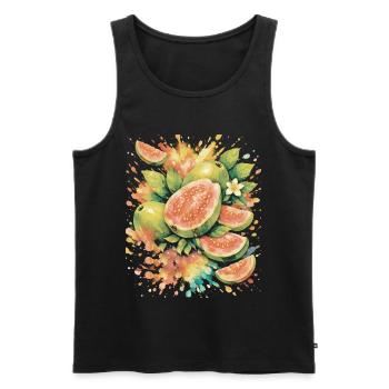 Tropische Guava Exotische Fruchtspritzkunst - Männer Premium Bio Tank Top - Schwarz - Vorne - Michal (187cm)