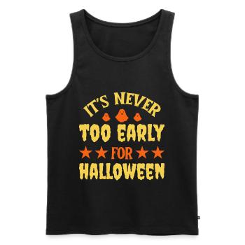 Jamais trop tôt pour les fantômes d’Halloween qui disent - Débardeur bio Premium Homme - noir - Devant - Michal (187cm)