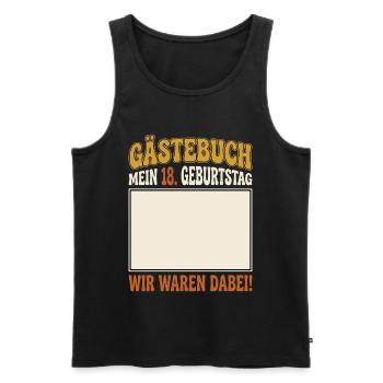 Guest Book Decoration 18th Birthday - Männer Premium Bio Tank Top - Schwarz - Vorne - Michal (187cm)