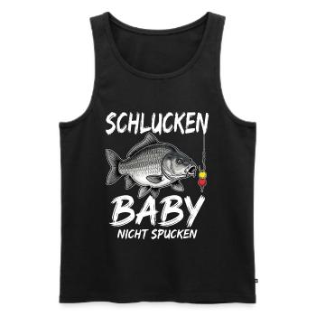 Schlucken Baby Nicht Spucken - Männer Premium Bio Tank Top - Schwarz - Vorne - Michal (187cm)