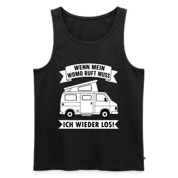 Wenn mein Wohnmobil ruft muss ich wieder los  - Männer Premium Bio Tank Top - Schwarz - Vorne - Michal (187cm)