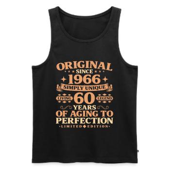 Original since 1966 Vintage 60th Birthday - Men's Premium Organic Tank Top - black - Front - Michal (187cm)