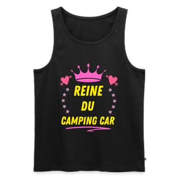 REINE du Camping-Car - Débardeur bio Premium Homme - noir - Devant - Michal (187cm)