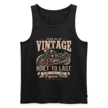 74. Geburtstag Geschenk Motorradfahrer Biker 1952 - Männer Premium Bio Tank Top - Schwarz - Vorne - Michal (187cm)