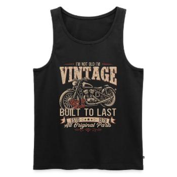 48. Geburtstag Geschenk Motorradfahrer Biker 1978 - Männer Premium Bio Tank Top - Schwarz - Vorne - Michal (187cm)
