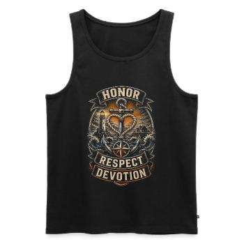 Sauveteur de la Garde côtière - Débardeur bio Premium Homme - noir - Devant - Michal (187cm)