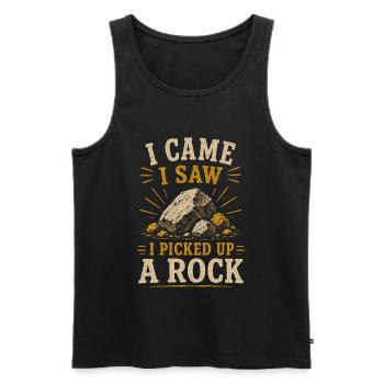 Steinesammler Gesteine Geologie Hobby - Männer Premium Bio Tank Top - Schwarz - Vorne - Michal (187cm)