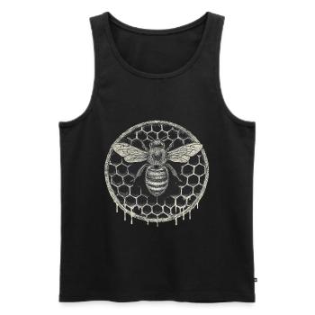 Accessoires pour apiculteur de colonie d’abeilles : Drôles - Débardeur bio Premium Homme - noir - Devant - Michal (187cm)