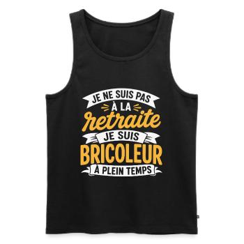 Bricolage Cadeau humour personnalisé - Débardeur bio Premium Homme - noir - Devant - Michal (187cm)