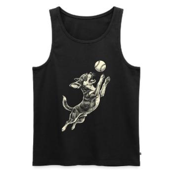 Race de chihuahua Baseball - Débardeur bio Premium Homme - noir - Devant - Michal (187cm)
