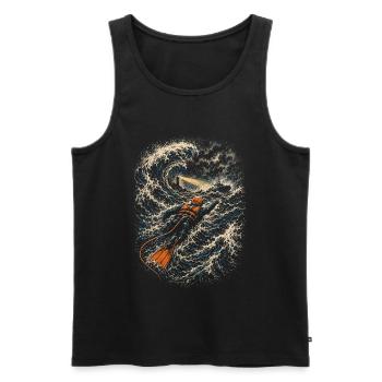 Sauveteur de la Garde côtière - Débardeur bio Premium Homme - noir - Devant - Michal (187cm)