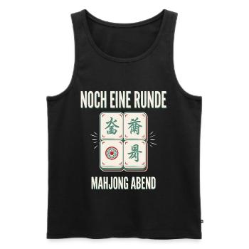 Noch eine Runde Mahjong Abend - Männer Premium Bio Tank Top - Schwarz - Vorne - Michal (187cm)