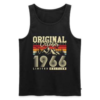 Original octobre 1966 – 60e anniversaire Millésime - Débardeur bio Premium Homme - noir - Devant - Michal (187cm)