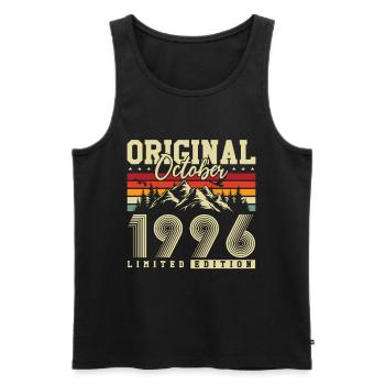 Original octobre 1996 – 30e anniversaire millésime - Débardeur bio Premium Homme - noir - Devant - Michal (187cm)
