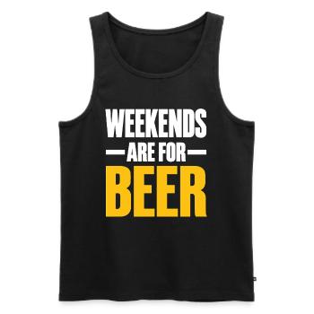 Beer Lover, Beer Hops, Culture de la bière - Débardeur bio Premium Homme - noir - Devant - Michal (187cm)