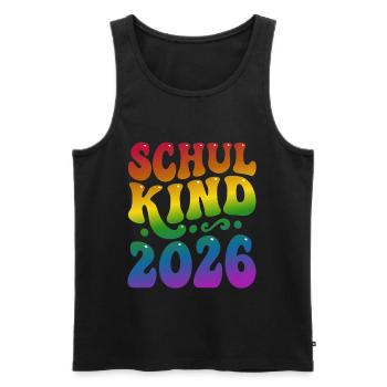 Schoolchild 2026 | Rainbow Style | School enrollment - Men's Premium Organic Tank Top - black - Front - Michal (187cm)