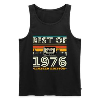 1976 Vintage Retro Geburtstagsgeschenk - Männer Premium Bio Tank Top - Schwarz - Vorne - Michal (187cm)