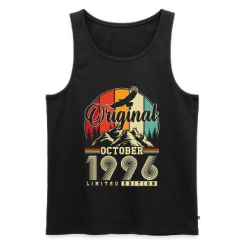 Original October 1996 – 30th Birthday Vintage - Men's Premium Organic Tank Top - black - Front - Michal (187cm)
