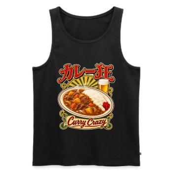 Curry Crazy - Männer Premium Bio Tank Top - Schwarz - Vorne - Michal (187cm)