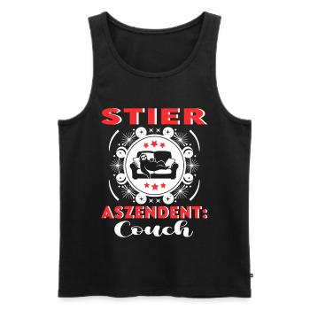 Sternzeichen Stier Aszendent Couch Happy Birthday - Männer Premium Bio Tank Top - Schwarz - Vorne - Michal (187cm)