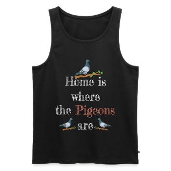 Pigeon fancier tshirt pigeons racing pigeons - Men's Premium Organic Tank Top - black - Front - Michal (187cm)