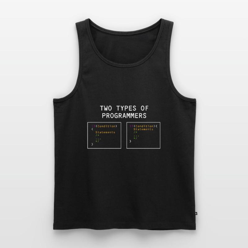 Zwei Arten Programmierer PHP HTML IT Developer Männer Premium Bio Tank Top