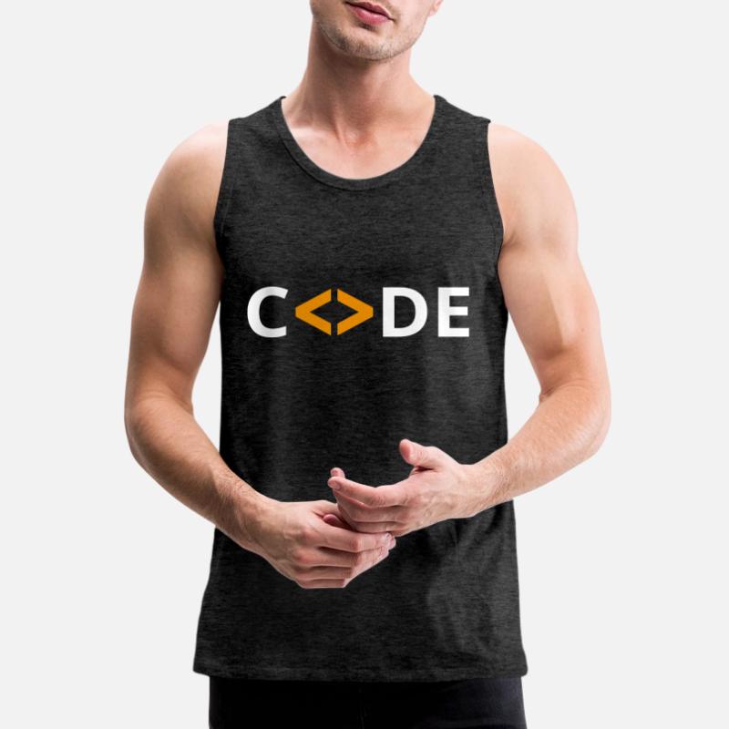 Programmeur de code HTML Développeur PHP Débardeur bio Premium Homme