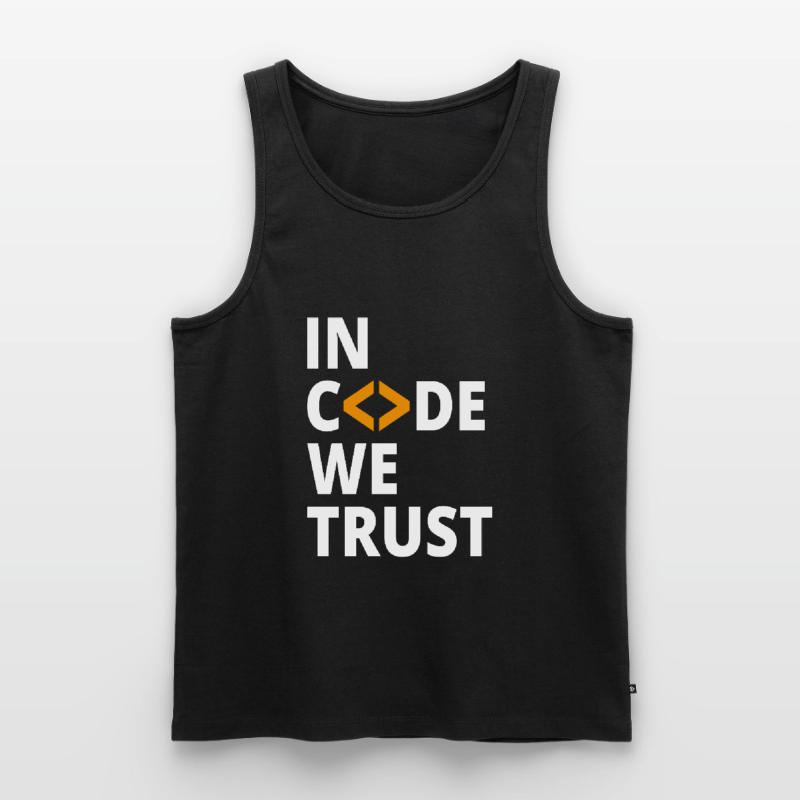 In code we trust Programmierer Geek Coding Nerd Männer Premium Bio Tank Top