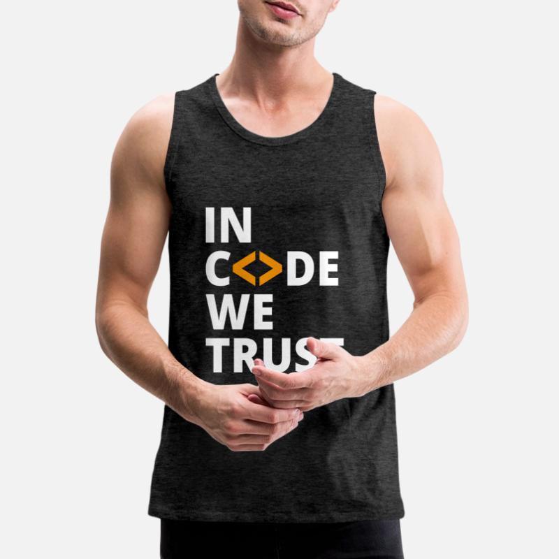 In code we trust Programmierer Geek Coding Nerd Männer Premium Bio Tank Top