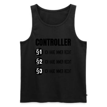 Controller Controlling BWL Geschenk Idee - Männer Premium Bio Tank Top - Schwarz - Vorne - AI Model Male 178 light (178cm)