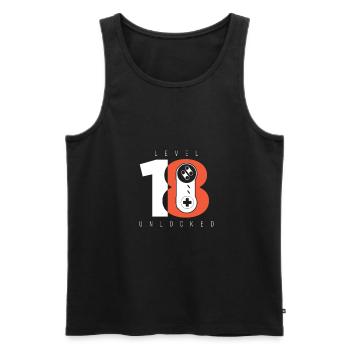 18ème anniversaire - Débardeur bio Premium Homme - noir - Devant - Michal (187cm)