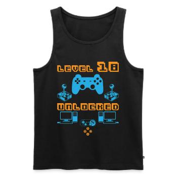 18th birthday - Men's Premium Organic Tank Top - black - Front - Michal (187cm)