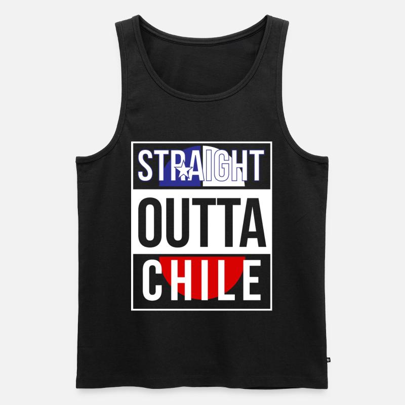 Chile - Männer Premium Bio Tank Top - Schwarz